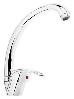 Смеситель для кухни Zein Z3104, однорычажный, высокий излив, хром