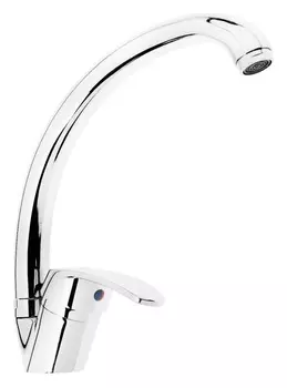 Смеситель для кухни Zein Z3105, однорычажный, высокий излив, хром