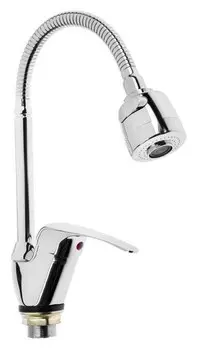 Смеситель для кухни Zein Z66350352, гибкий излив, картридж 35 мм, хром