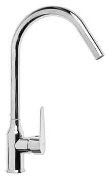 Смеситель для кухни Zein Z85, однорычажный, картридж керамика 40 мм, нержавеющая сталь, хром 91557