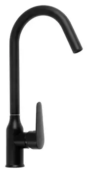 Смеситель для кухни Zein Z86, однорычажный, картридж керамика 40 мм, нерж. сталь, черный