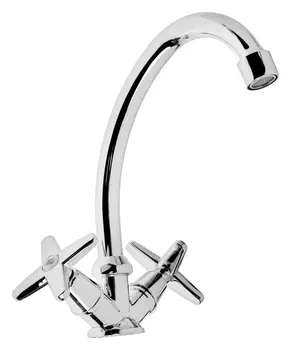 Смеситель для кухни Zein Zc2021, кран-букса латунь 1/2", без подводки, хром