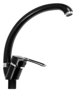 Смеситель для кухни Zein Zc2036, излив "Утка", картридж керамика 40 мм, черный/хром