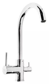 Смеситель для кухни Zein Zc-011, с выходом для питьевой воды, латунь, хром