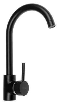 Смеситель для кухни Zein Zf-011, картридж керамика 40 мм, латунь, черный