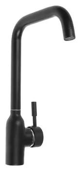 Смеситель для кухни Zein Zf-012, с высоким изливом, картридж керамика 40 мм, латунь, черный 766375