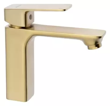 Смеситель для раковины Accoona A90126aw, однорычажный, длина излива 131 мм, золото