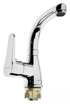 Смеситель для раковины Accoona A94111, однорычажный, с гайкой, силумин, хром