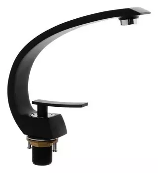 Смеситель для раковины Accoona A9690f-5, однорычажный, на гайке, латунь, чёрный