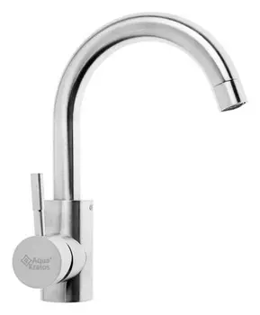 Смеситель для раковины Aquakratos ак11203, однорычажный, нержавеющая сталь