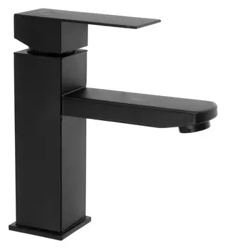 Смеситель для раковины Zein Z2393, картридж 40 мм, короткий излив, нержа сталь, черный 74468