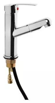 Смеситель для раковины Zein Z7216, с выдвижным изливом, картридж 35 мм, латунь, хром