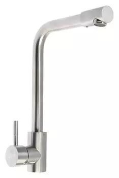 Смеситель для раковины Zein ZS 20102, картридж керамика 35 мм, нержавеющая сталь, сатин