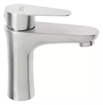 Смеситель для раковины Zein Zs-2, картридж 35 мм, нержавеющая сталь, сатин