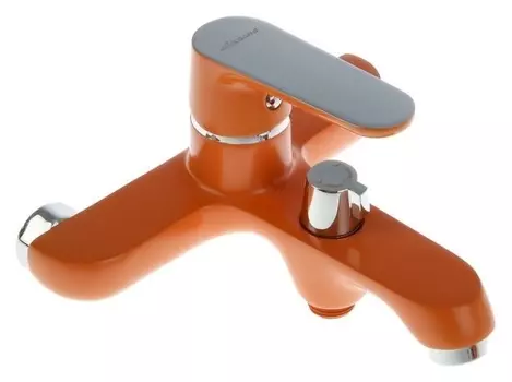 Смеситель для ванны Accoona A6366p, однорычажный, с шаровым переключателем, оранжевый