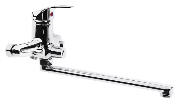 Смеситель для ванны "Олимп" ос2722, однорычажный, длина излива 30 см, хром