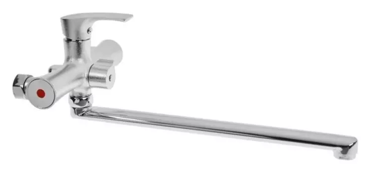 Смеситель для ванны RMS Sl126-006e, однорычажный, поворотный излив, с душевым набором, хром