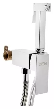 Смеситель с гигиеническим душем Zein, картридж керамика 35 мм, латунь, хром