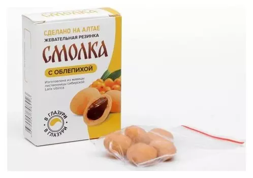 Смолка с облепихой в глазури 5 шт