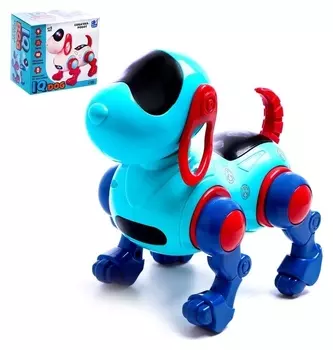 Собака IQ Dog, ходит, поёт, работает от батареек, цвет голубой