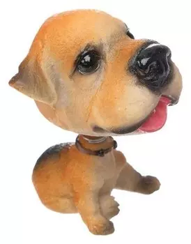 Собака на панель авто, качающая головой, сп12