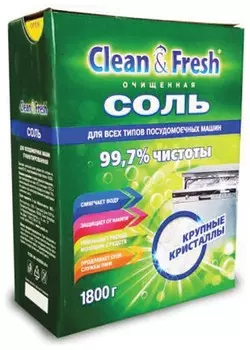 Соль от накипи для посудомоечных машин 1,8 кг Clean&amp;fresh, ут000000347