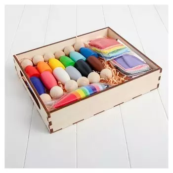 Сортер Гномики большие в колпачках с кроватками