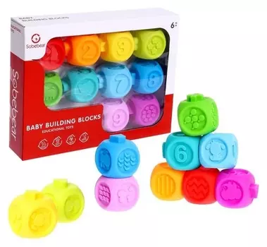 Сортер-конструктор "Мягкие кубики", 10 элементов