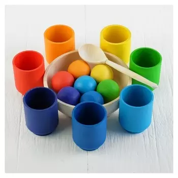 Сортер «Шарики и ступки. радуга», 7 цветов