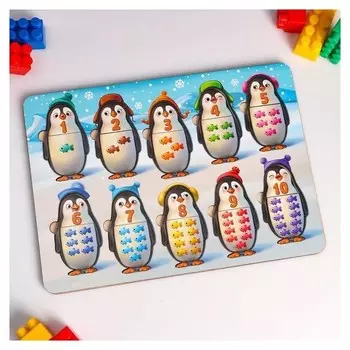 Сортер-вкладыш "Пингвинчики. счёт"