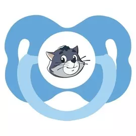 Соска-пустышка анатомическая,силикон,от 0 мес.,«Матроскин»,цвет синий