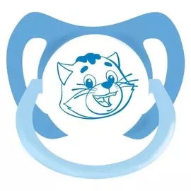 Соска-пустышка классическая, латекс, от 6 мес., «Матроскин», цвет синий