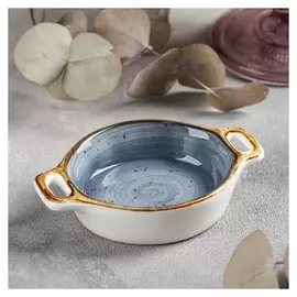 Соусник с ручками «Индиголит», 10,5×7×2,3 см, цвет синий