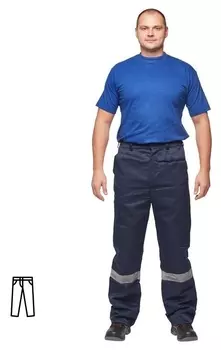 Спец.одежда летняя брюки муж. л03-бр синий. (Р.60-62) 182-188