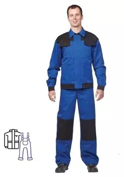 Спец.одежда летняя костюм муж. л09-кпк антистатик син/чер (Р.56-58) 182-188