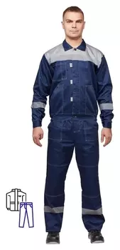 Спец.одежда летняя костюм муж. л20-кбр синий/сер (Р.48-50) 182-188