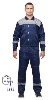 Спец.одежда летняя костюм муж. л20-кбр синий/сер (Р.56-58) 182-188