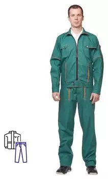 Спец.одежда летняя костюм мужской л06-кбр зел. (Р.52-54) 182-188