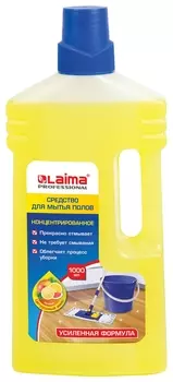 Средство для мытья пола 1 л, Laima Professional концентрат, "Цитрусовый", усиленная формула, 604795