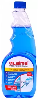 Средство для мытья стекол и зеркал 500 мл Laima Professional, свежий озон, сменный блок, 606739