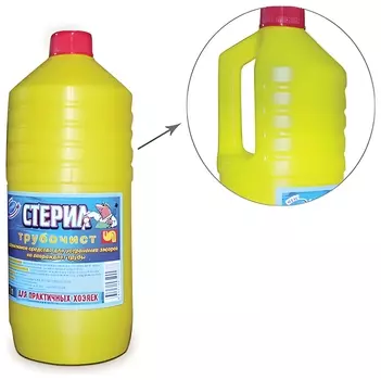 Средство для прочистки канализационных труб 1 л, трубочист (Тип крот)