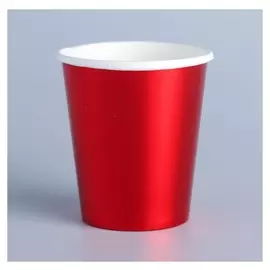 Стакан бумажный, набор 6 шт., цвет красный