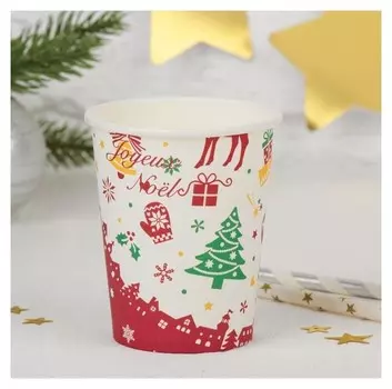 Стакан бумажный «Новогодний город», набор 6 шт.