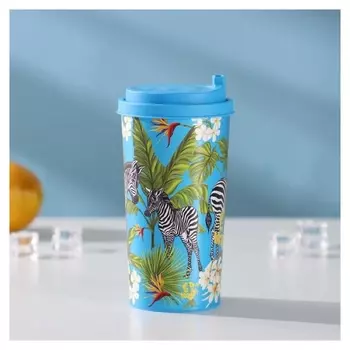 Стакан для кофе с крышкой «Зебра», 470 мл