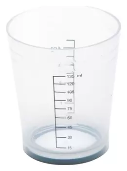 Стакан мерный с резинкой на дне белый