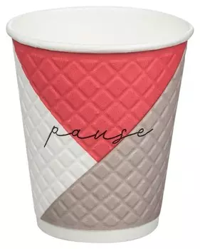 Стакан одноразовый бум 2-сл. D-80мм 200мл Pause Ndw9 37шт/уп