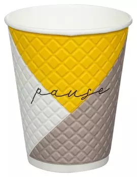 Стакан одноразовый бум 2-сл. D-90мм 300мл Pause Ndw12 40шт/уп