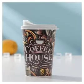 Стакан с крышкой, 500 мл