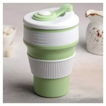 Стакан складной с крышкой «С собой», 8,5×14 см