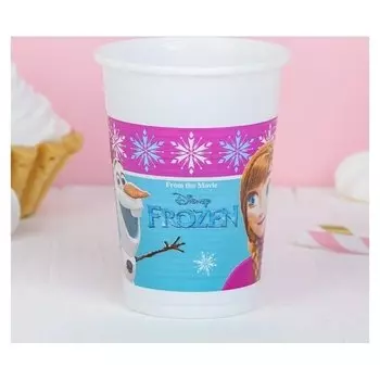 Стаканы пластиковые «Холодное сердце. северное сияние», 200 мл, набор 8 шт.